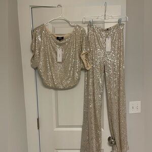 Aakaa Sparkle Sequined Set - S - NWT